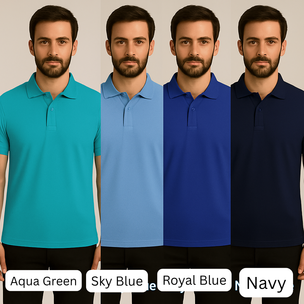 Cotton Polo T-shirt (Unisex) Single Side Print