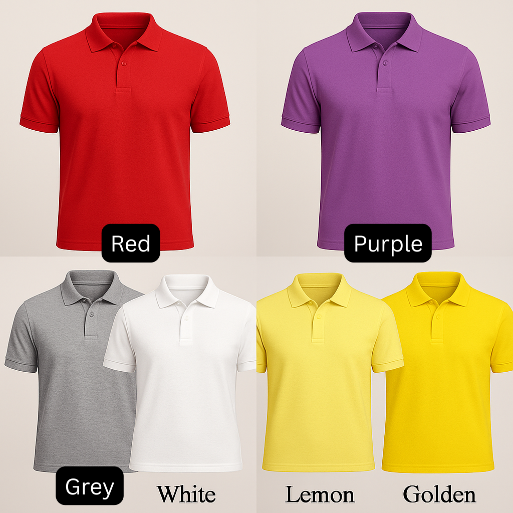 Cotton Polo T-shirt (Unisex) Single Side Print