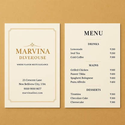 Restaurant Menu