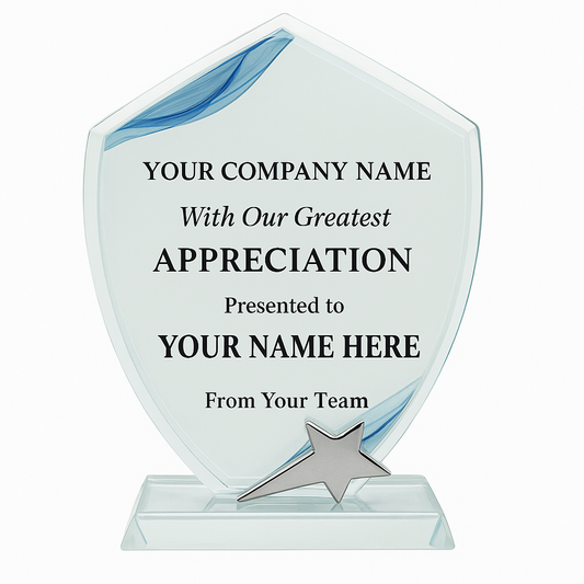 Glass Award Shield
