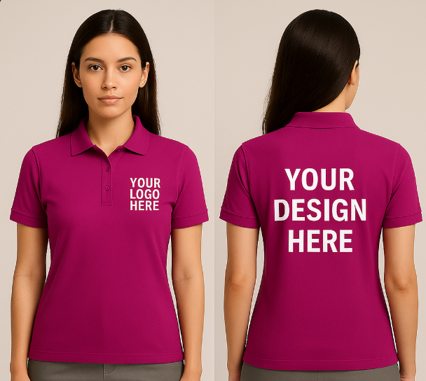 Cotton Polo T-shirt (Unisex) Both Sides Print