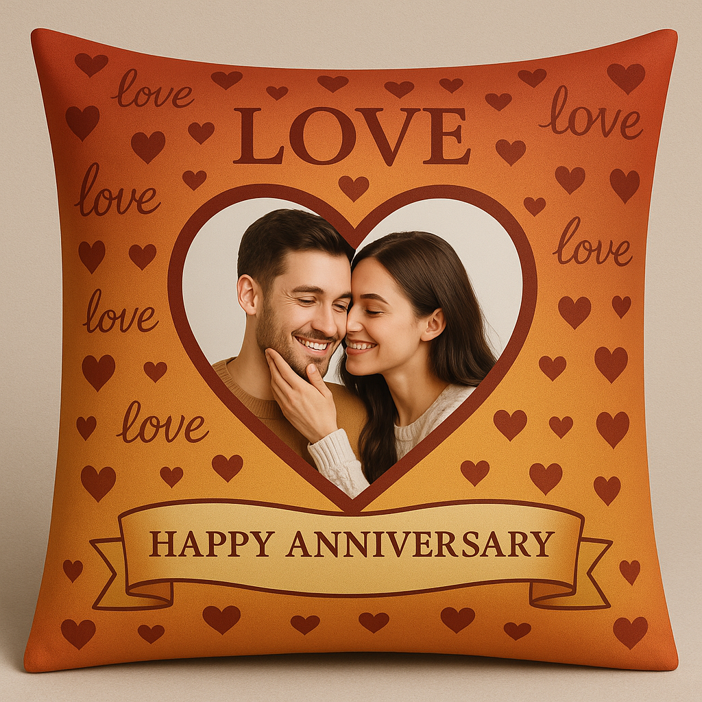 Custom Square Heart Cushion