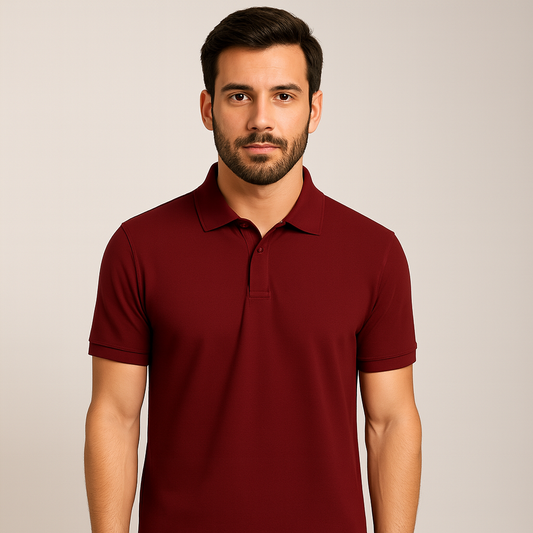Cotton Polo T-shirt (Unisex) Single Side Print