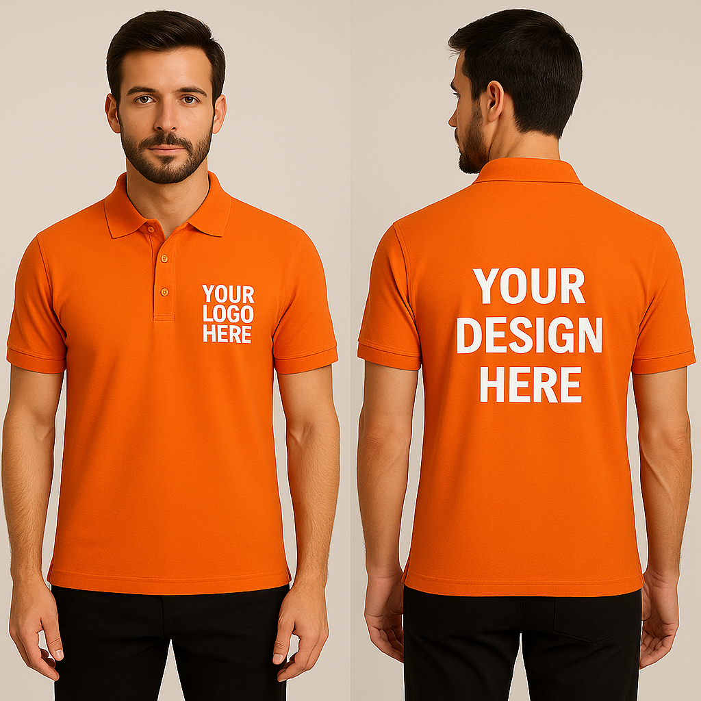 Cotton Polo T-shirt (Unisex) Both Sides Print