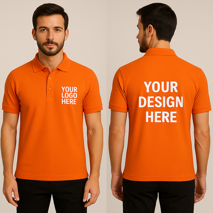 Cotton Polo T-shirt (Unisex) Both Sides Print