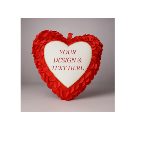 Rose petal Heart Cushion
